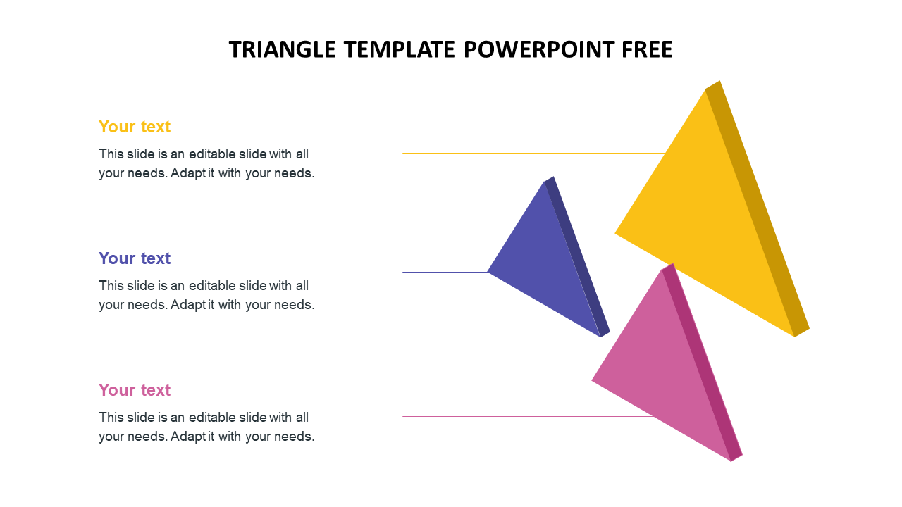 Free - Eye-Catching Triangle Template PowerPoint Download